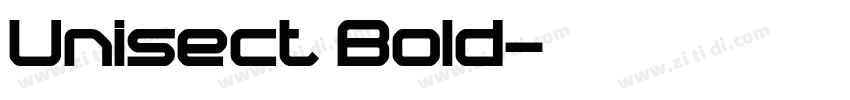 Unisect Bold字体转换